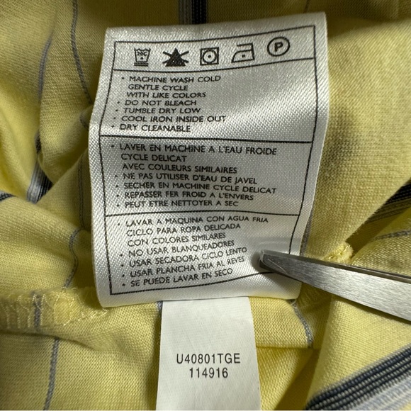 Nike Golf Mickey Mouse yellow striped polo size L‎ - Picture 9 of 10